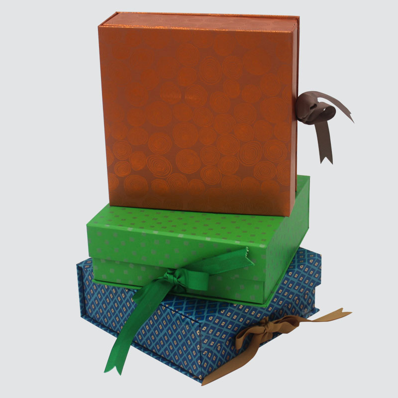 Caixa de presente fácil dobragem Comida Vela de chocolate Fita de Seda Bela caixa